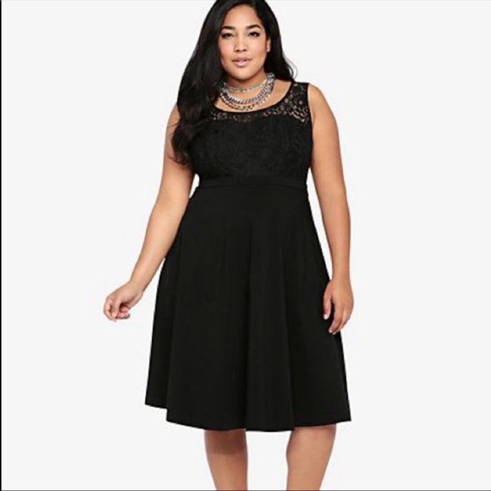 Torrid Black Lace Swing Dress
